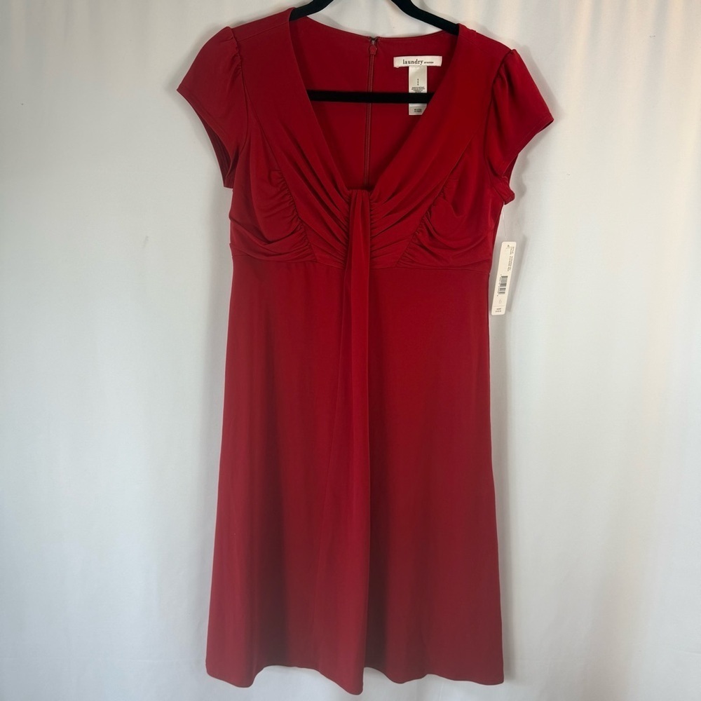 NWT Laundry by design Red Women's Dress size:6 classic midi dress